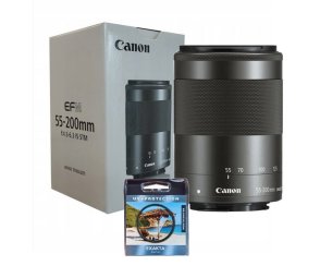 OBIEKTYW Canon 55-200mm f 4.5-6.3 IS STM EF-M + Praktica Filtr UV 52MM Exakta