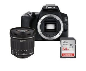 Aparat Canon 250D + 10-18 STM + 64GB SANDISK 140MB/S