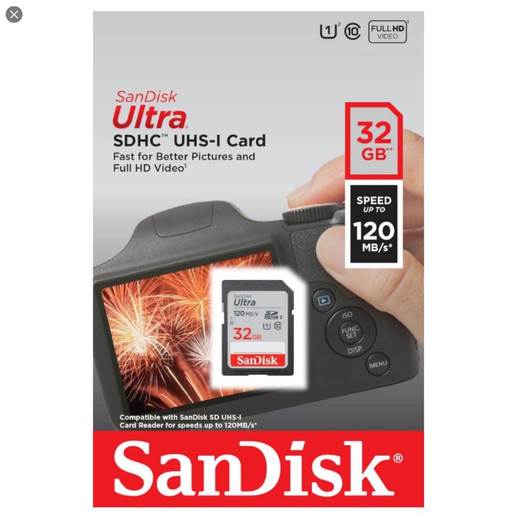 Karta 32 GB SanDisk Ultra SDHC 32GB UHS-I 120 MB/S - wysyłka w 24h