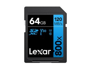 Karta 64GB Lexar Professional 800x SDXC V30 U3, R120