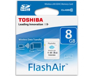 KARTA TOSHIBA SDHC FLASHAIR 8GB CLASS 10  WIFI