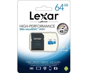 Karta LEXAR SDHC 64GB x300 z Adapterem SD