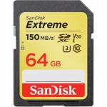 KARTA SANDISK EXTREME SDXC 64GB UHS-I 150 MB/S