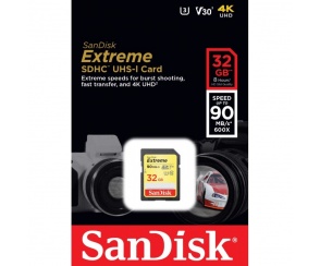 KARTA SANDISK SDHC 32 GB EXTREME 90MB|S 