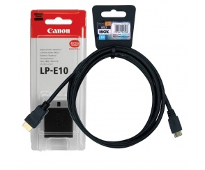 ORYGINALNY akumulator CANON LP-E10 +KABEL MINI HDMI