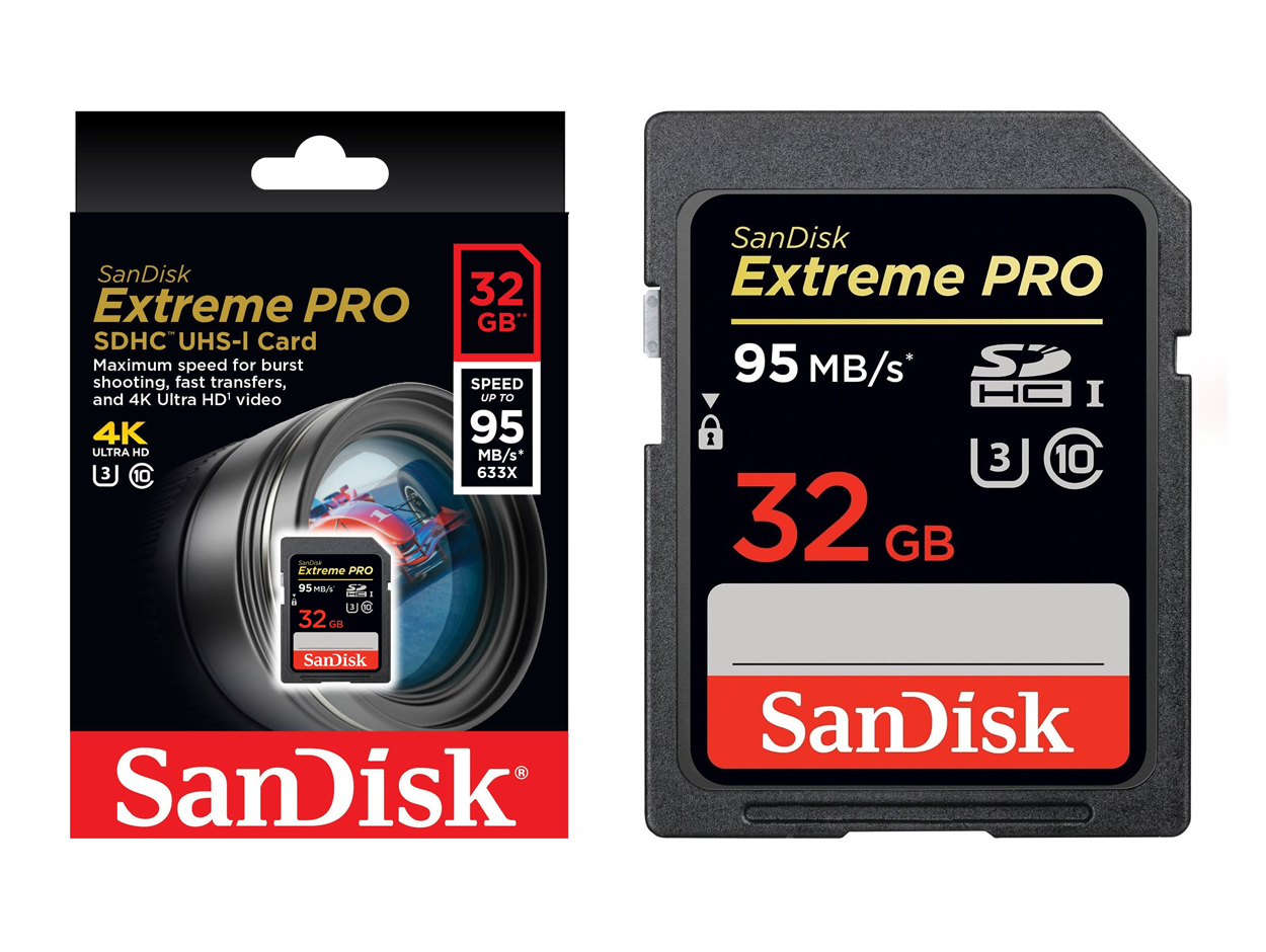 SanDisk 32 GB SDHC Extreme Pro  (95MB/s) UHS-I v30