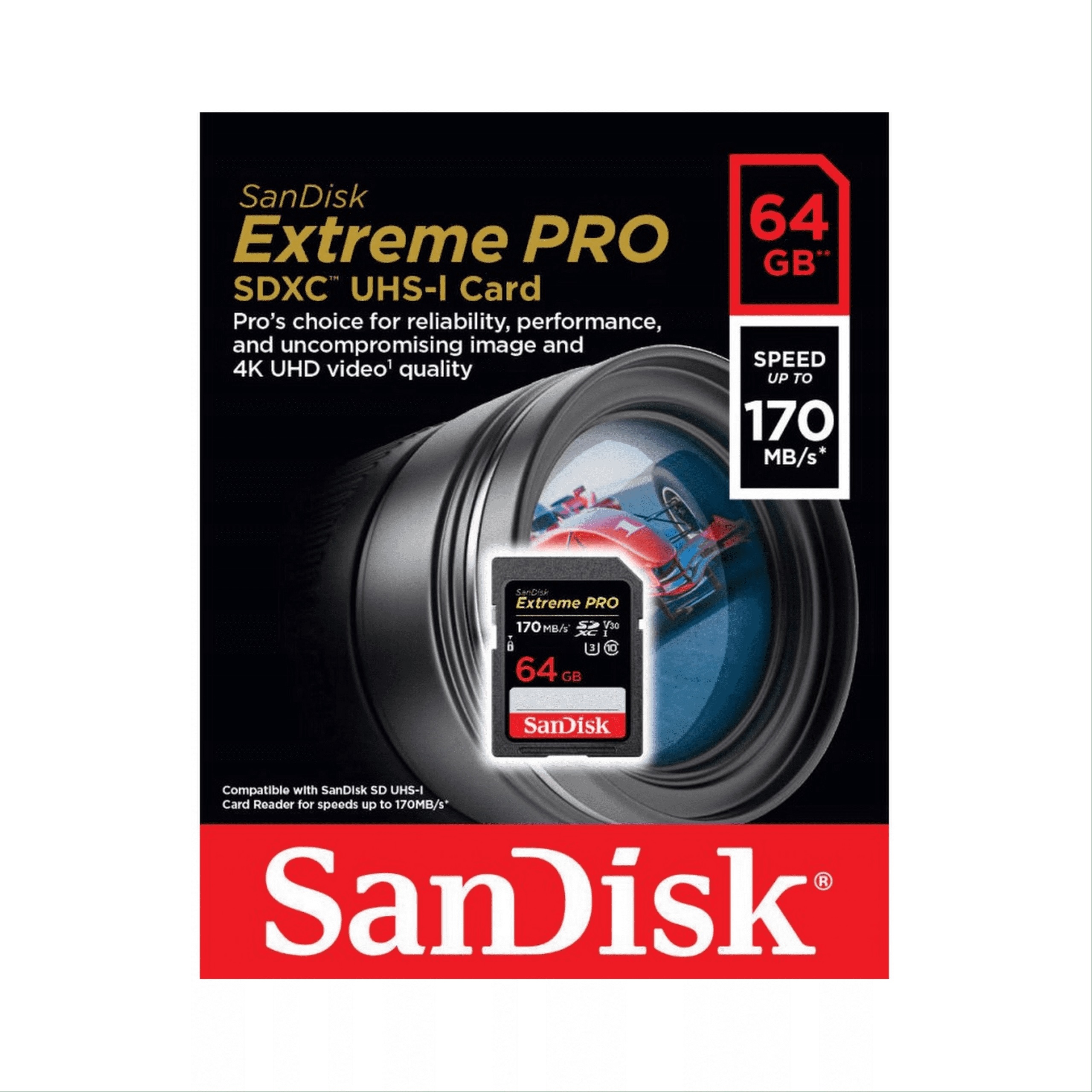 SANDISK EXTREME PRO SDXC 64GB 170 90 MB s V30 UHS-I U3